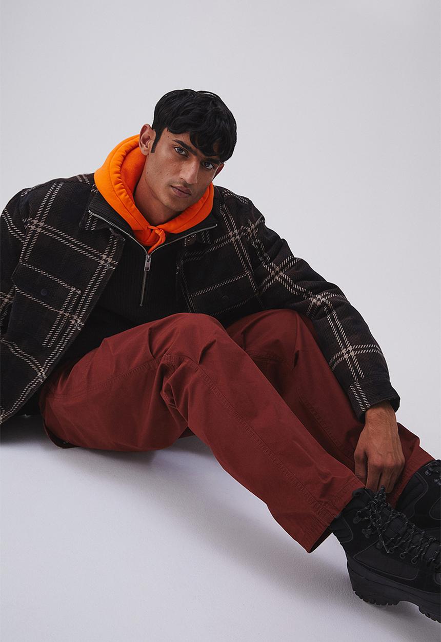 H&M - Relaxed fit belted trousers - rust brown