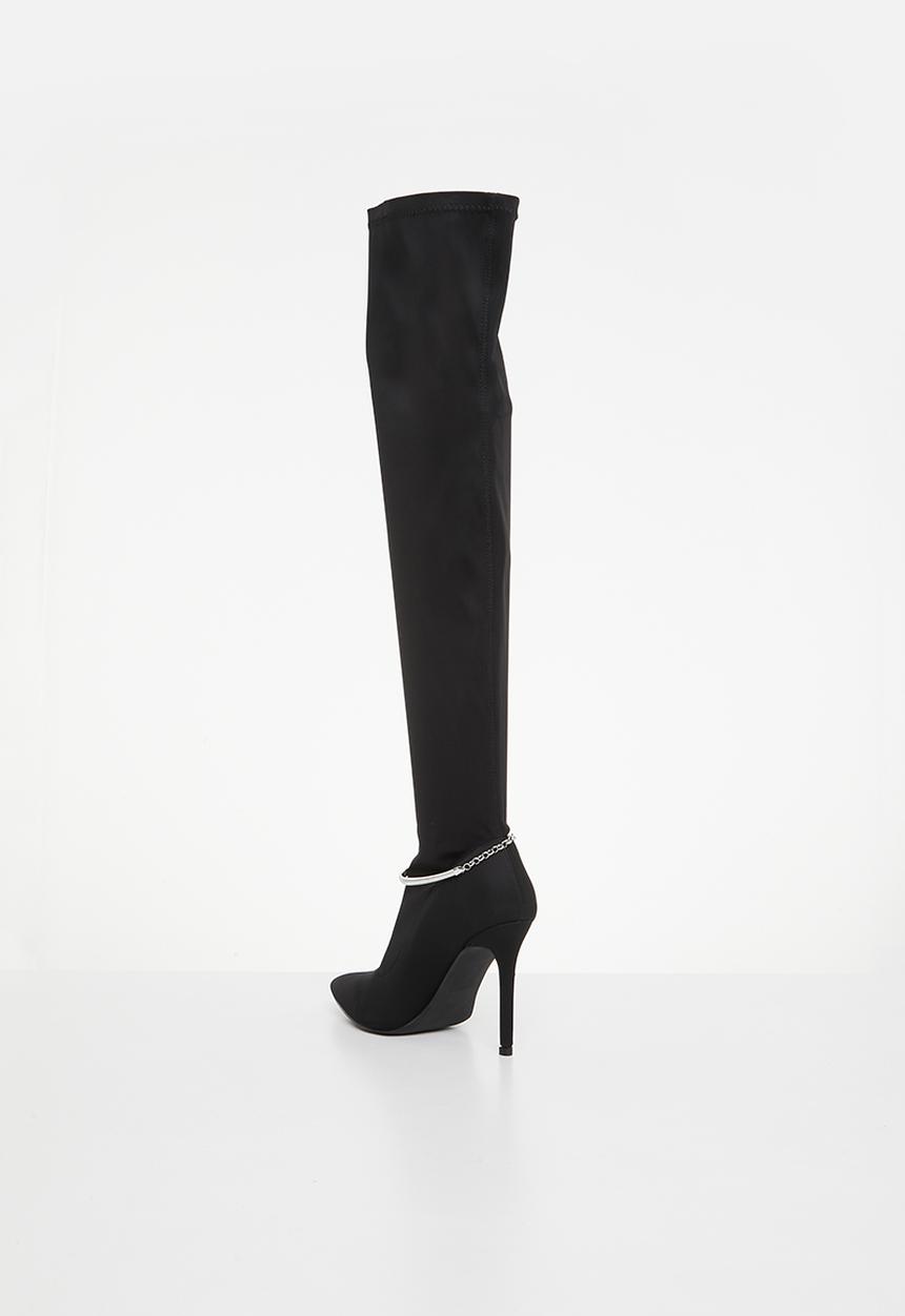 Plum - Viera stiletto boot - black