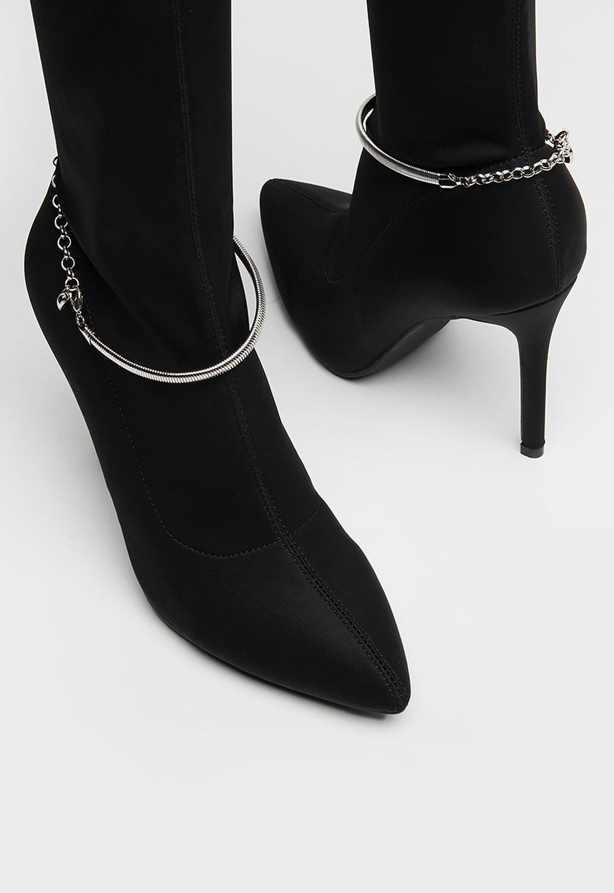 Plum - Viera stiletto boot - black
