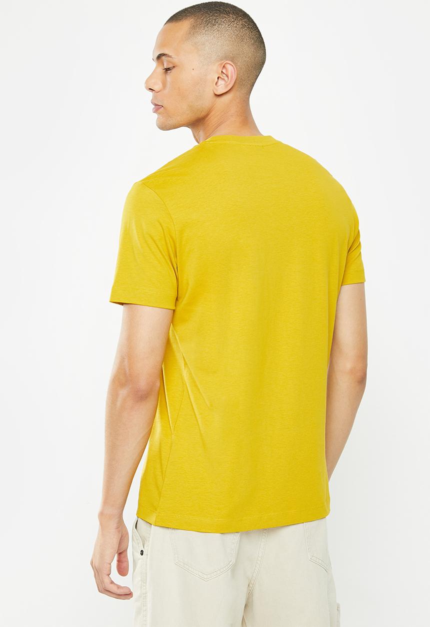 MANGO - Cherlo sustainable cotton basic T-shirt - yellow