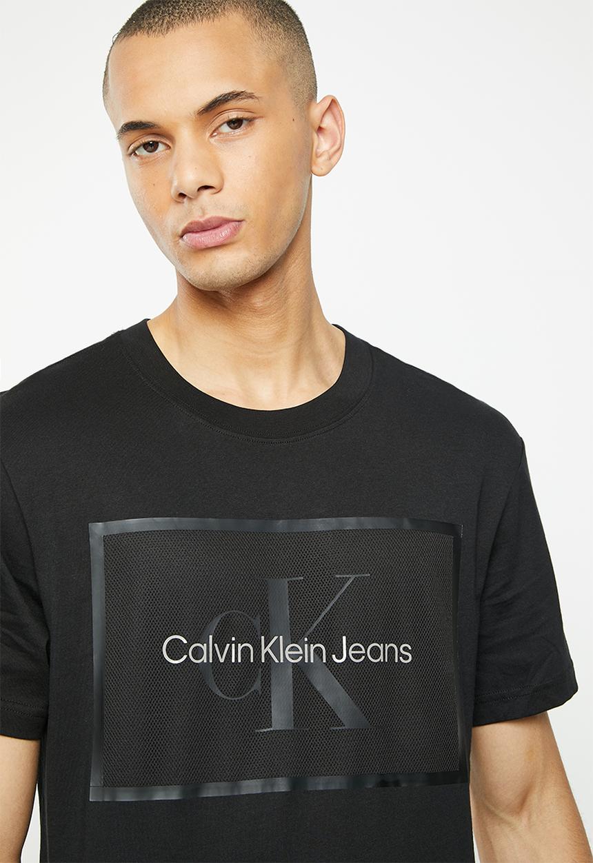 Calvin Klein - Monol logo mesh box tee - ck black