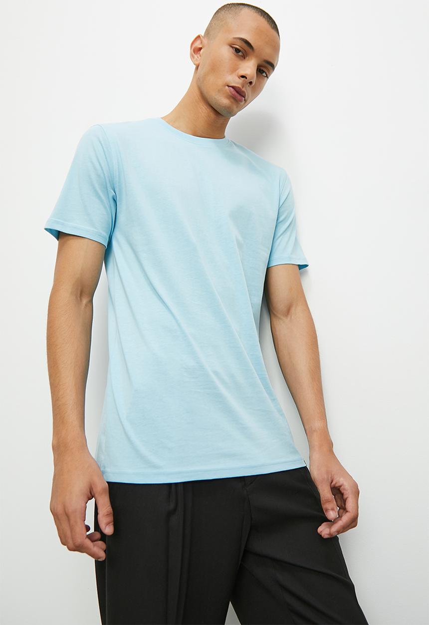 Superbalist - Nate organic crew neck tee - mid blue