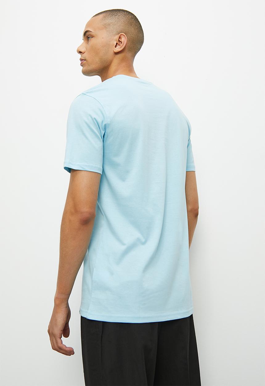 Superbalist - Nate organic crew neck tee - mid blue