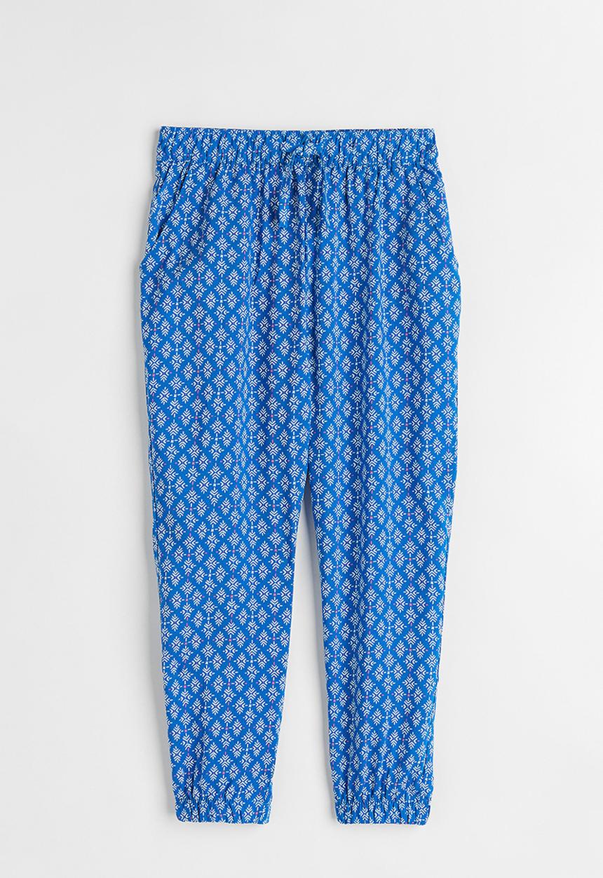 H&M - Woven joggers - blue/patterned