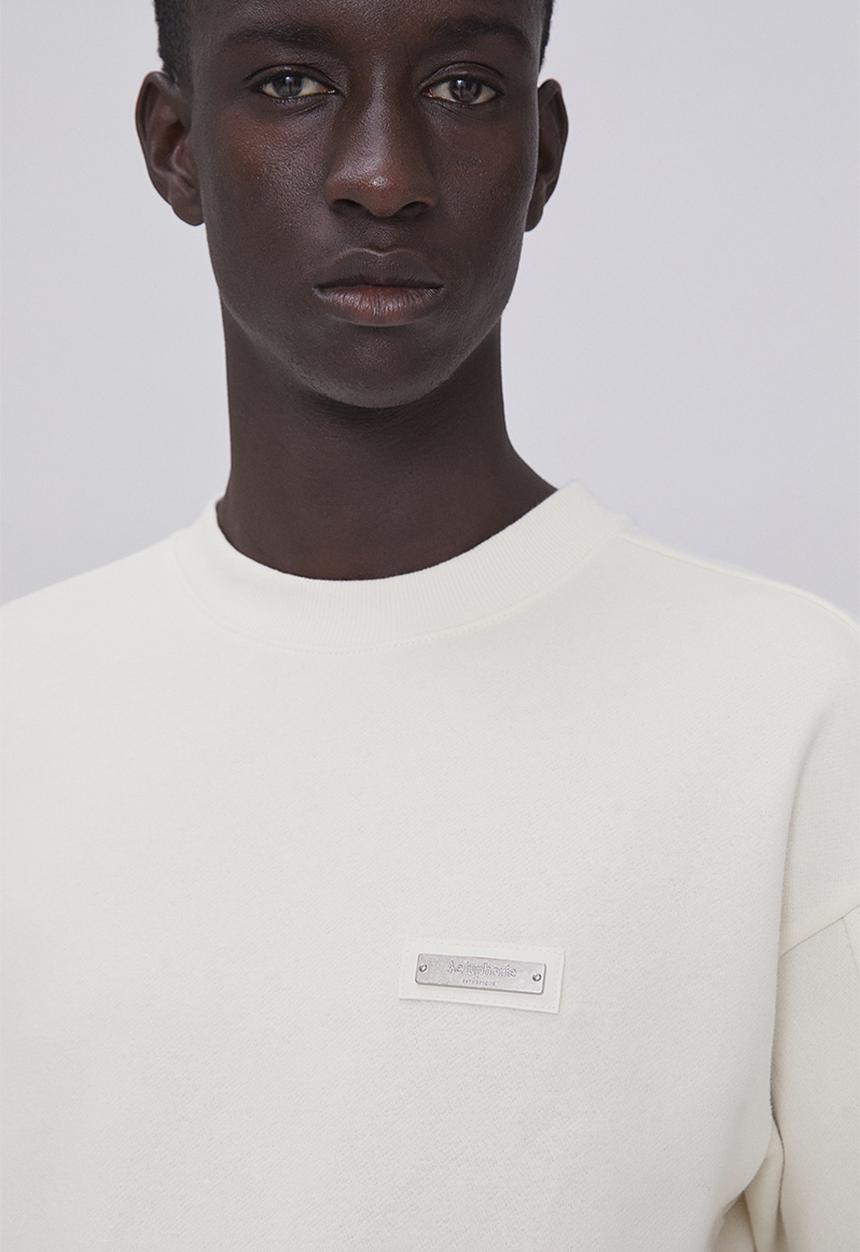 H&M - Relaxed fit appliquéd sweatshirt - cream