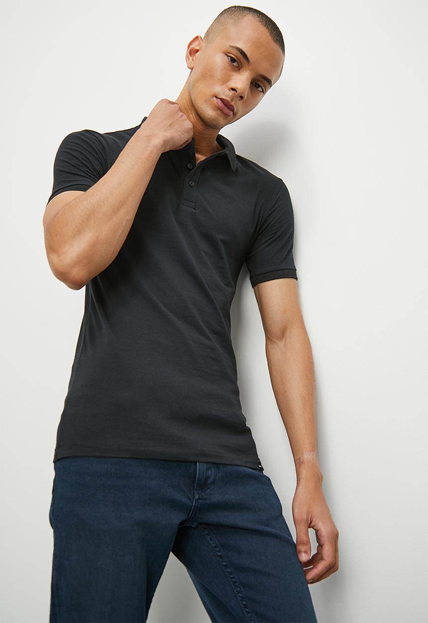 Superbalist - Rico muscle fit golfer - black