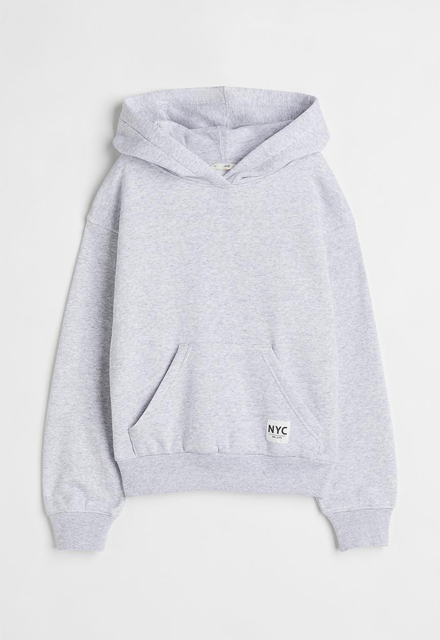 H&M - Oversized hoodie - light grey marl