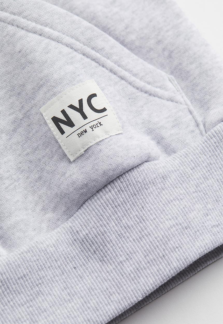 H&M - Oversized hoodie - light grey marl