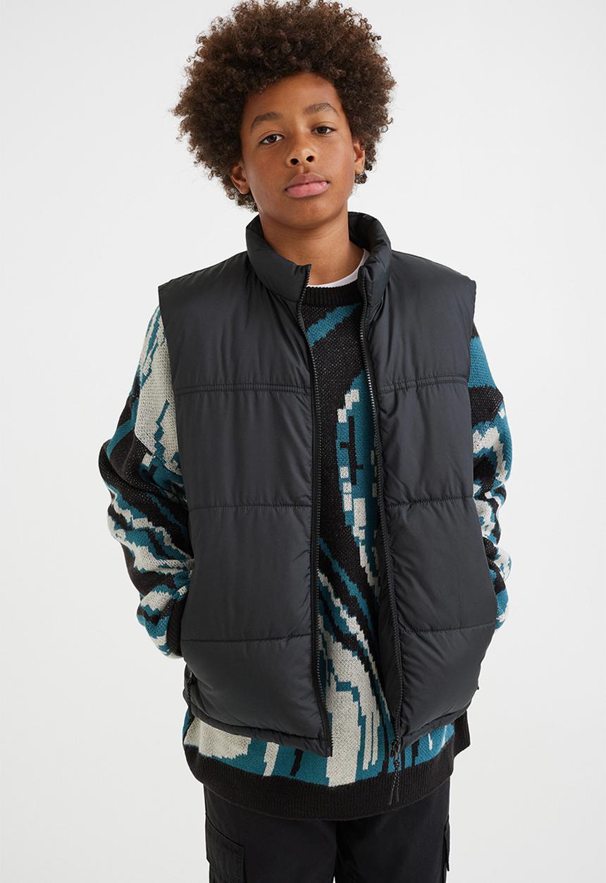H&M - Puffer gilet - black