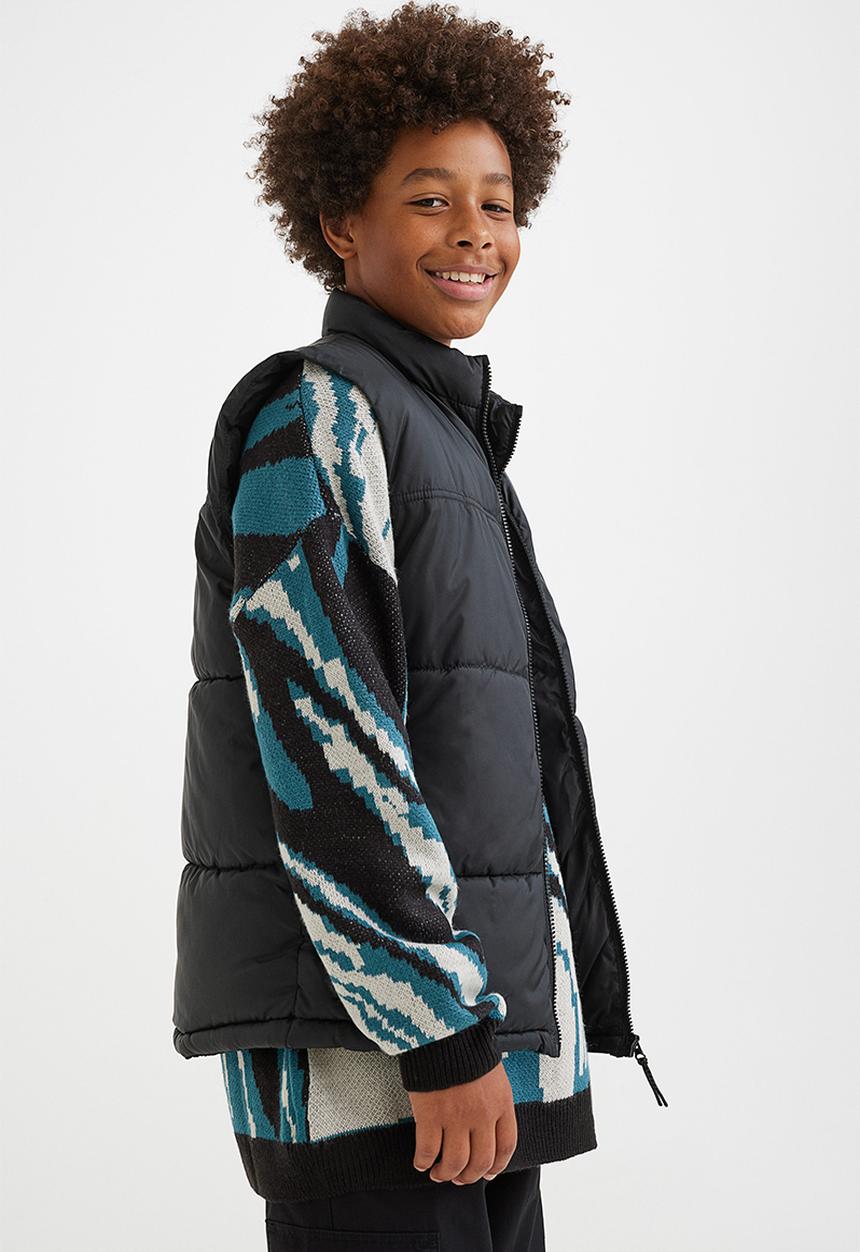H&M - Puffer gilet - black