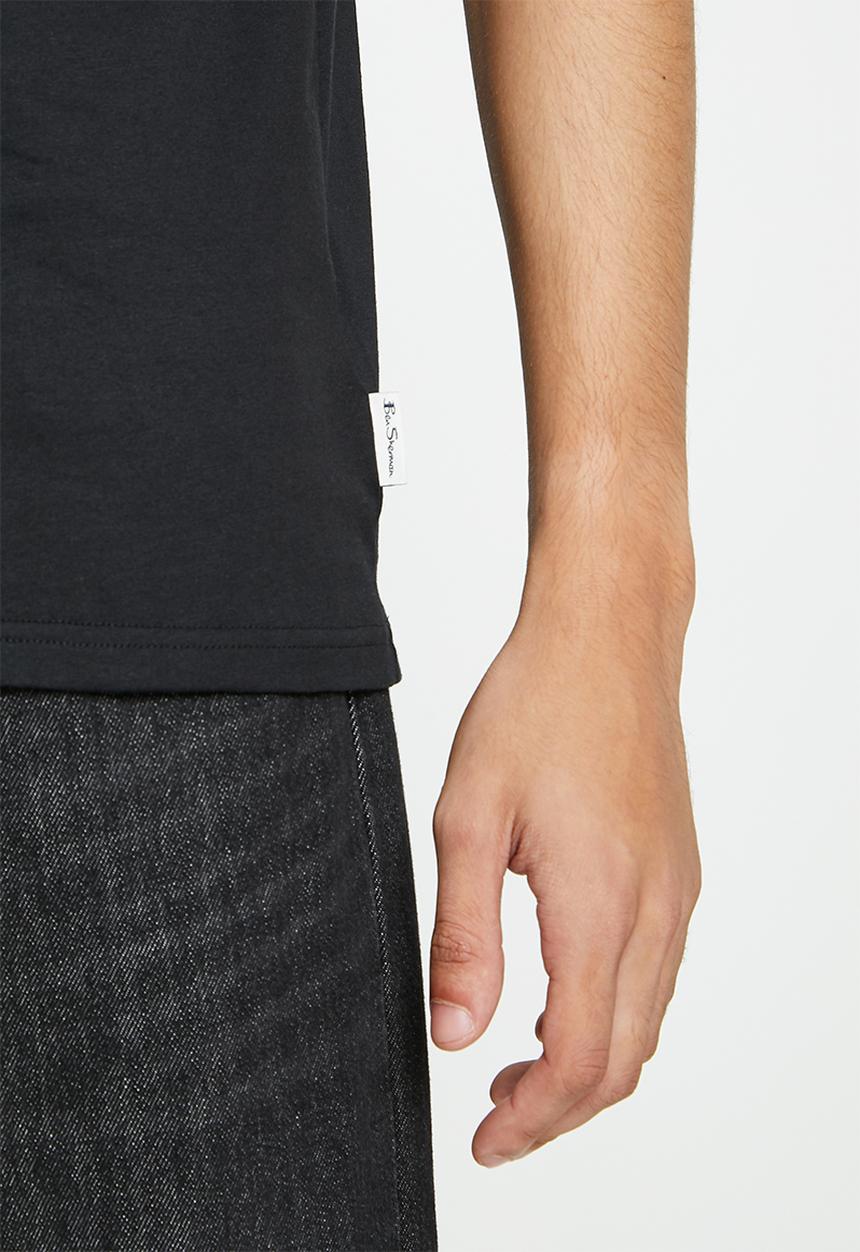 Ben Sherman - Scooter helmet tee-shirt - black