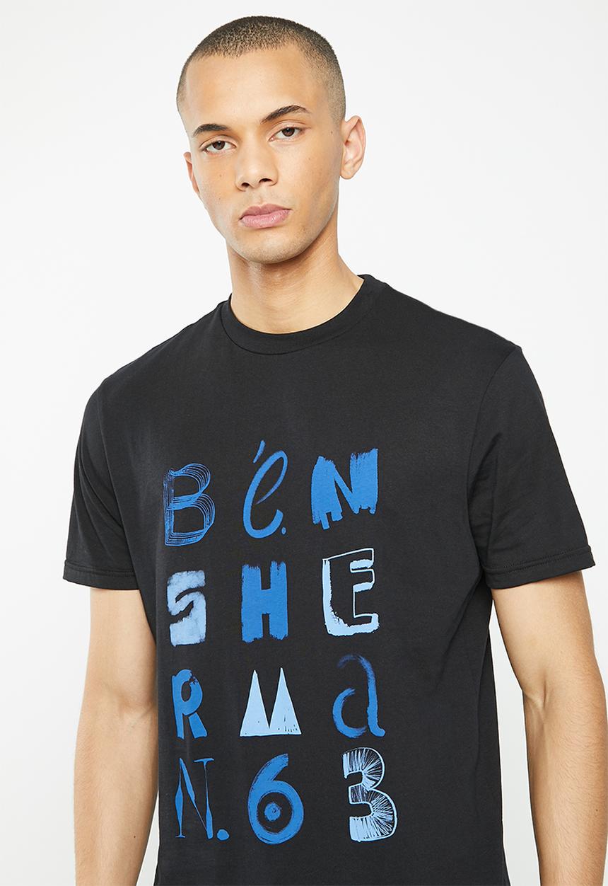 Ben Sherman - Typography art tee-shirt - black