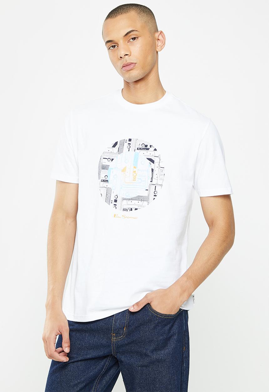 Ben Sherman - Retro tape tee-shirt - white