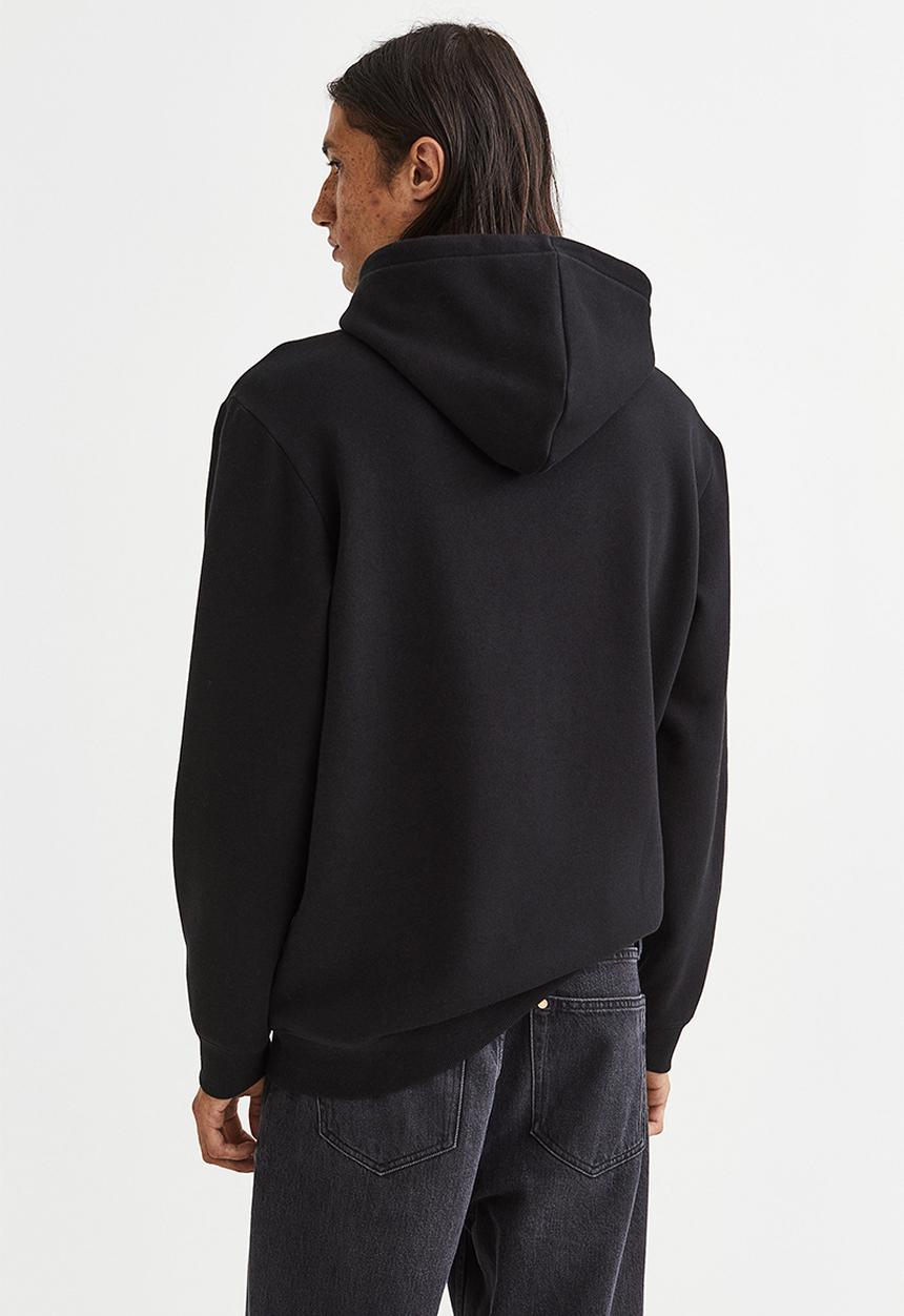 H&M - Regular fit hoodie - black/new york