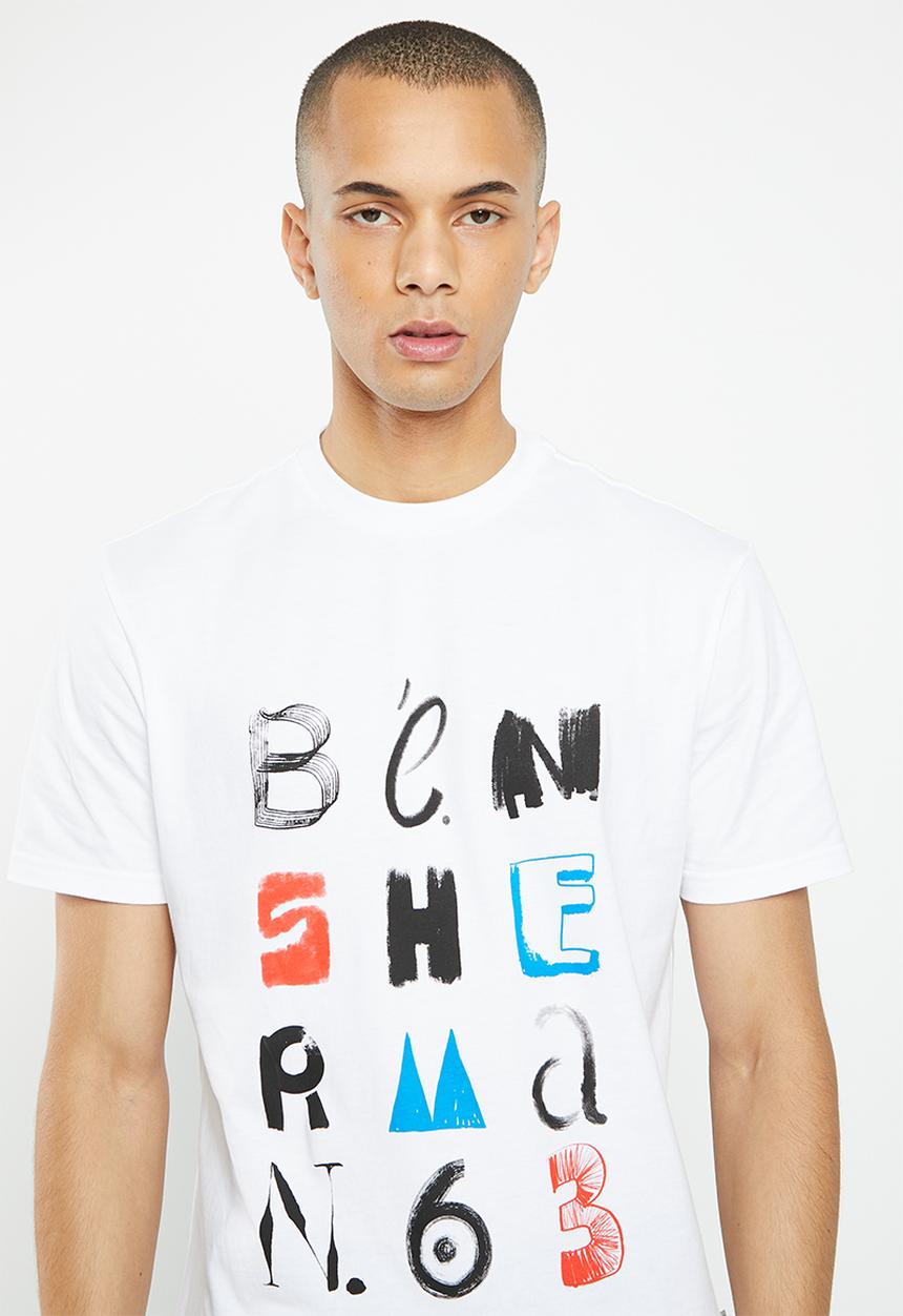 Ben Sherman - Typography art tee-shirt - white