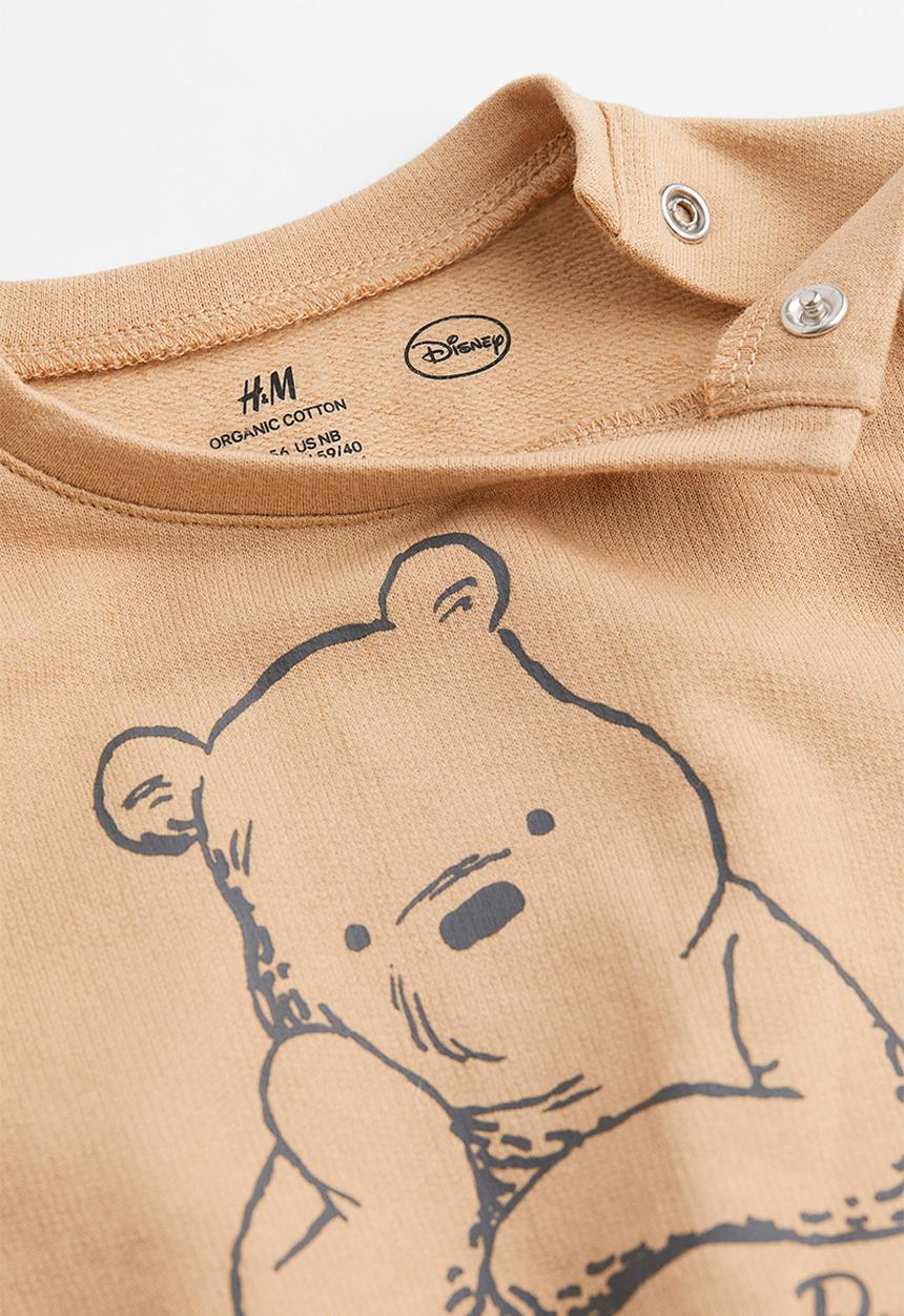 H&M - 2-Piece printed cotton set - beige/winnie the pooh