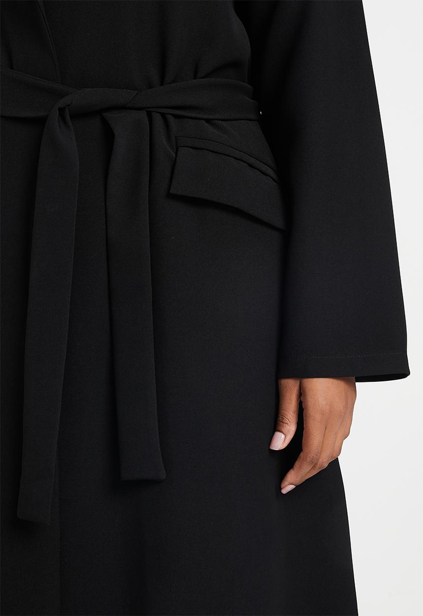 Me&B - Plus Suiting soft trench - black