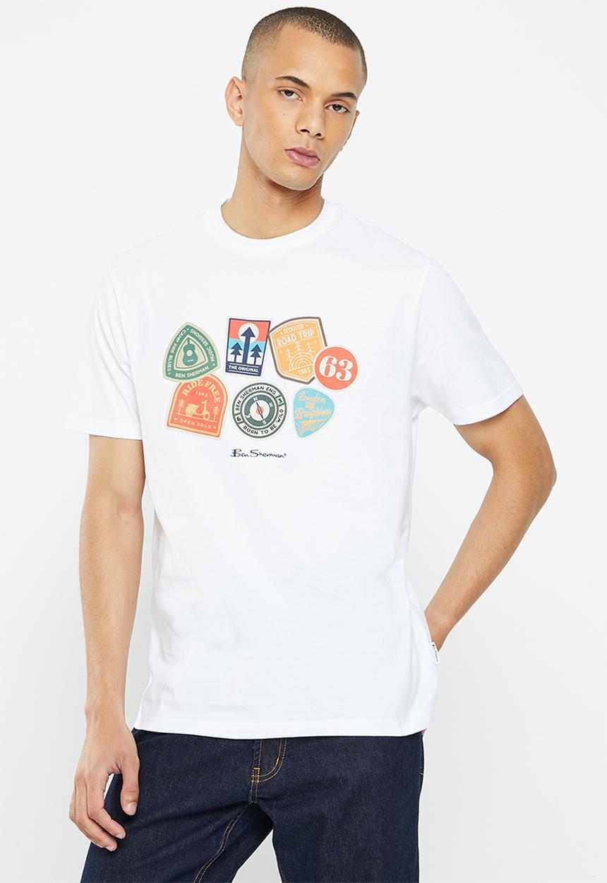 Ben Sherman - Outdoor badges tee-shirt - white