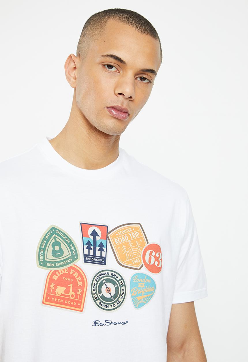 Ben Sherman - Outdoor badges tee-shirt - white