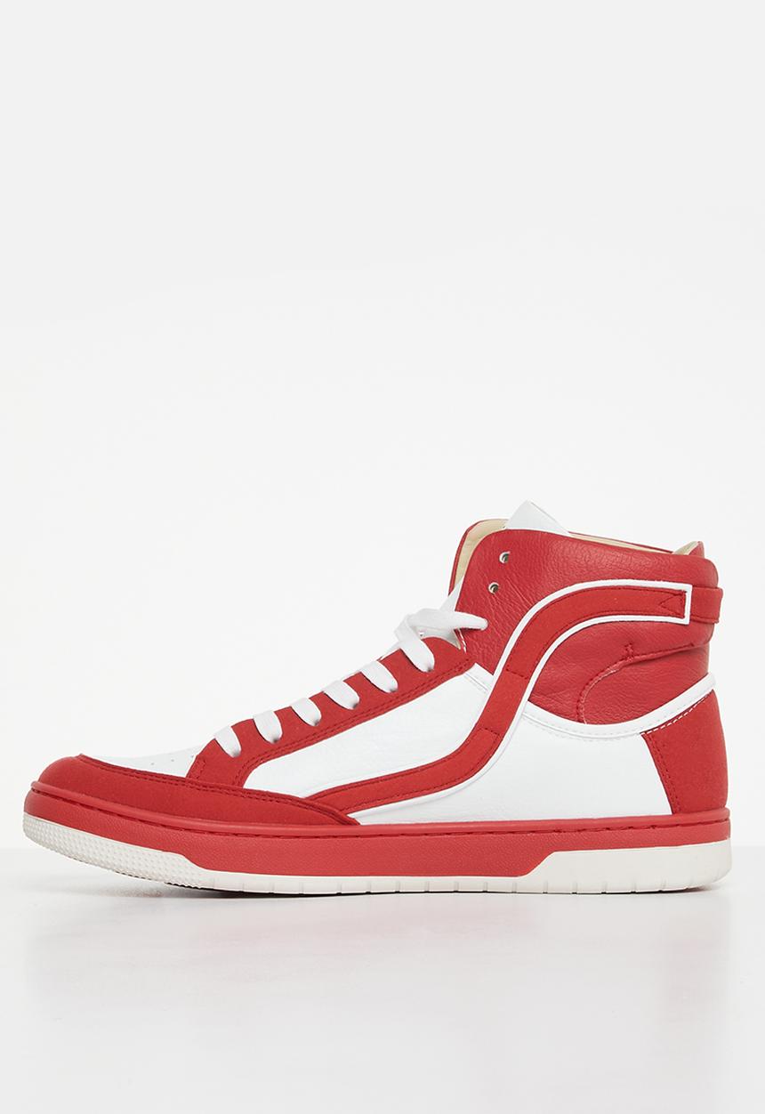 Superdry. - Vintage vegan basket high top - white/red