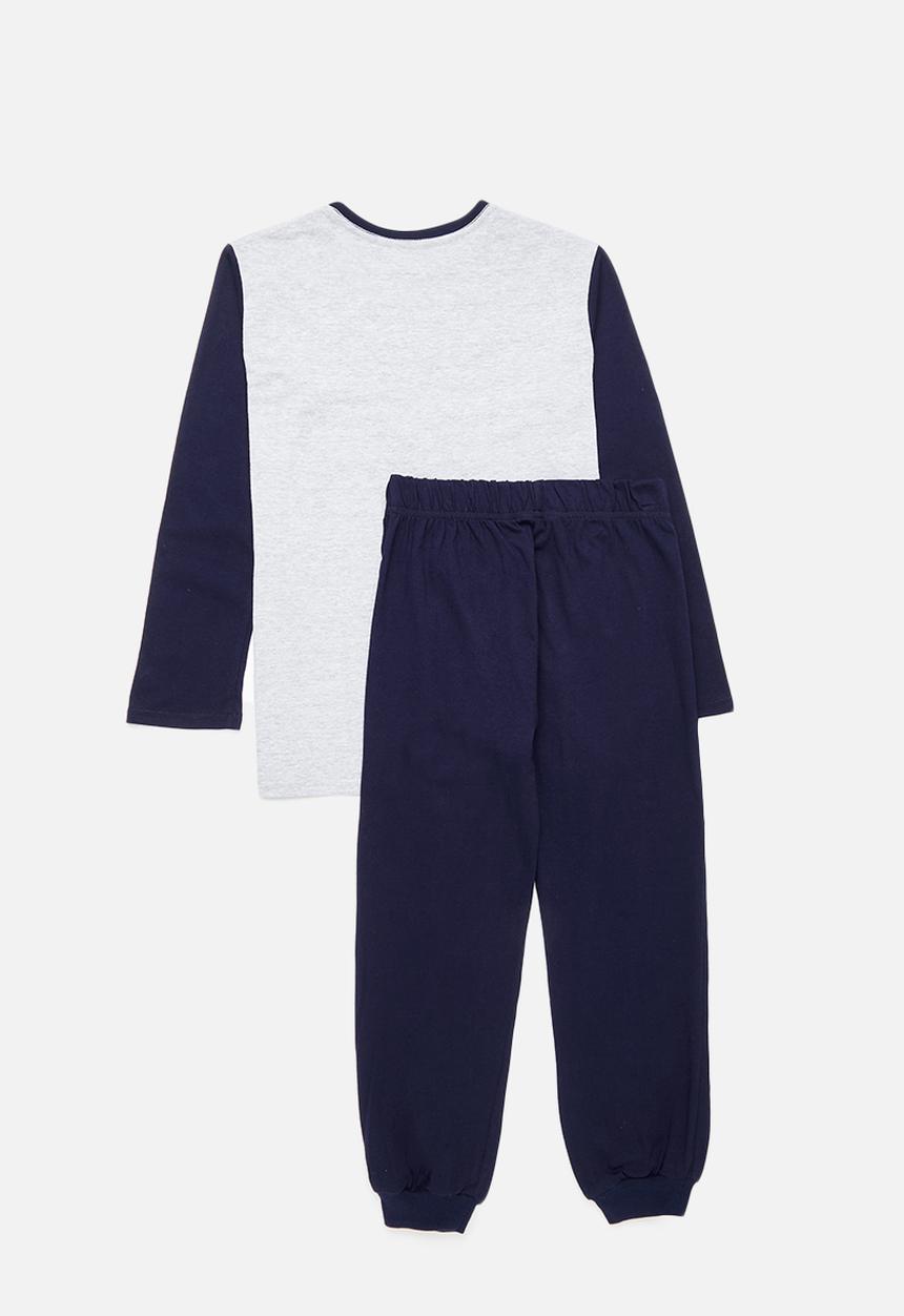 Superbalist - Boys winter pj set - navy & grey melange