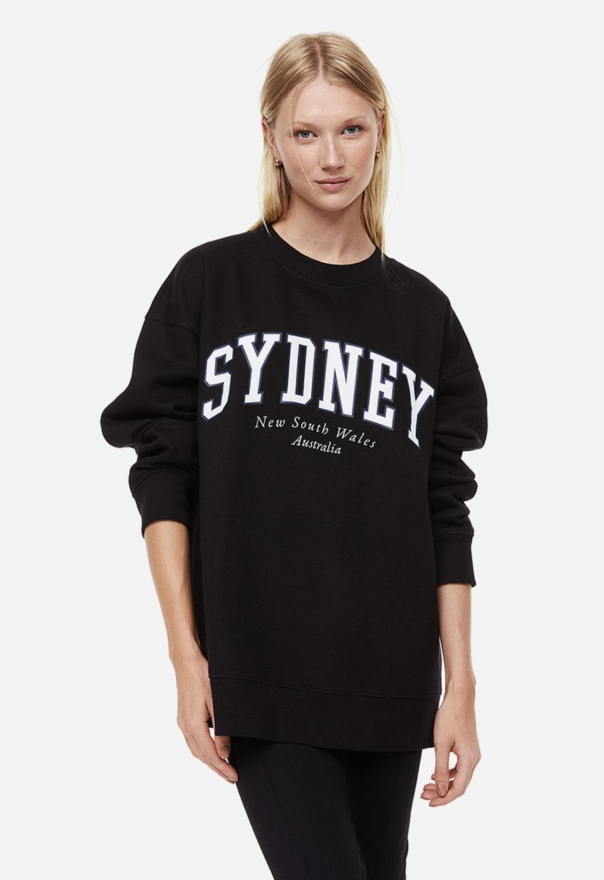 H&M - Printed sweatshirt - black/sydney