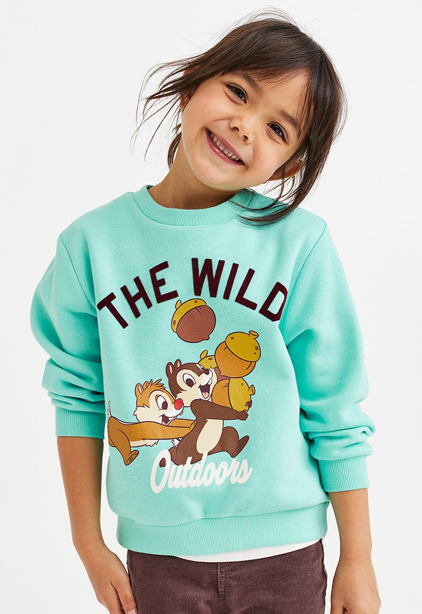 H&M - Sweatshirt - turquoise/chip 'n' dale