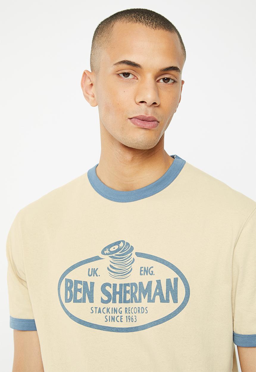 Ben Sherman - River brand driver tee - tofu/blue