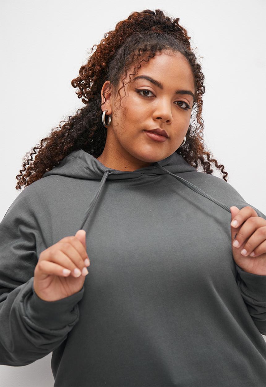 Blake - Graphic slouch hoodie - slate grey