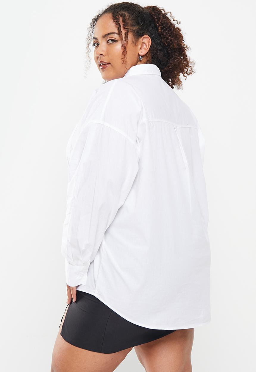 Cotton On - Plus dad shirt - white
