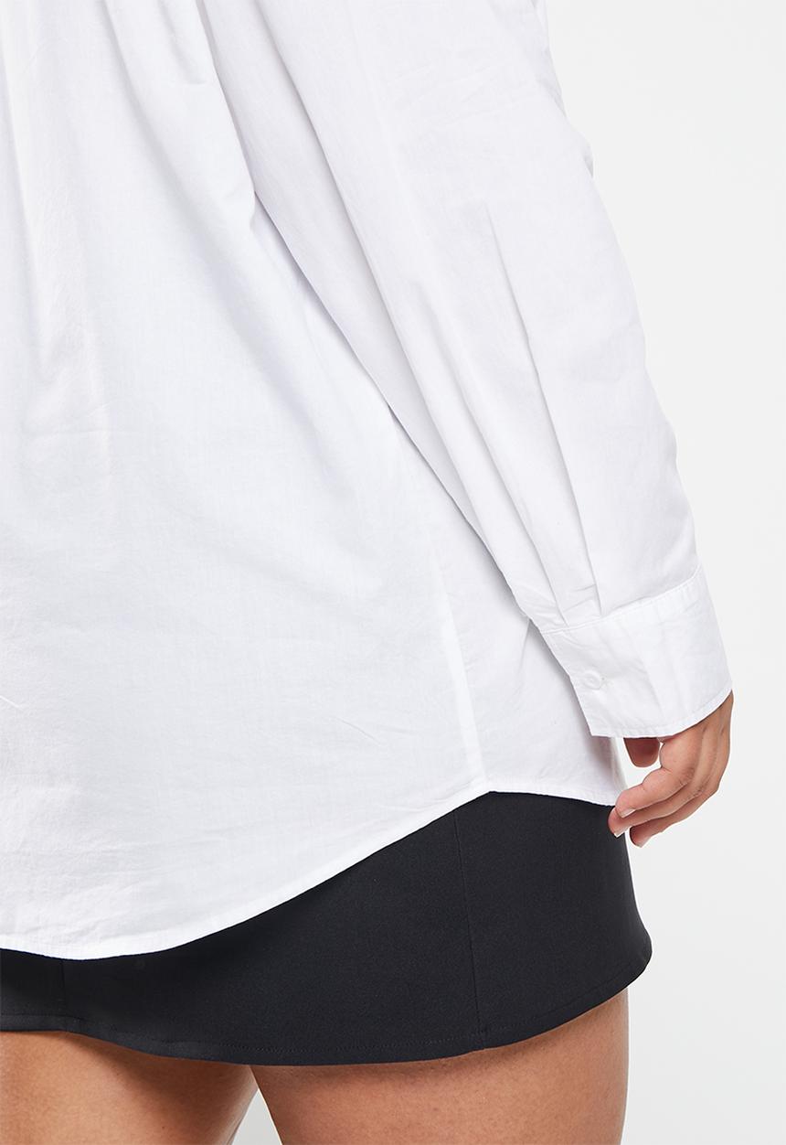 Cotton On - Plus dad shirt - white