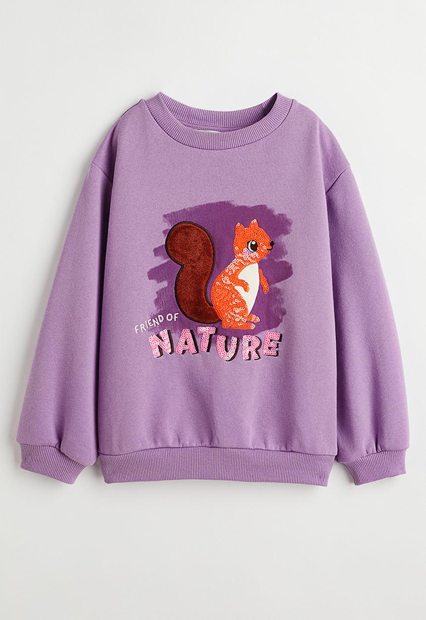 H&M - Sweatshirt - purple/squirrel