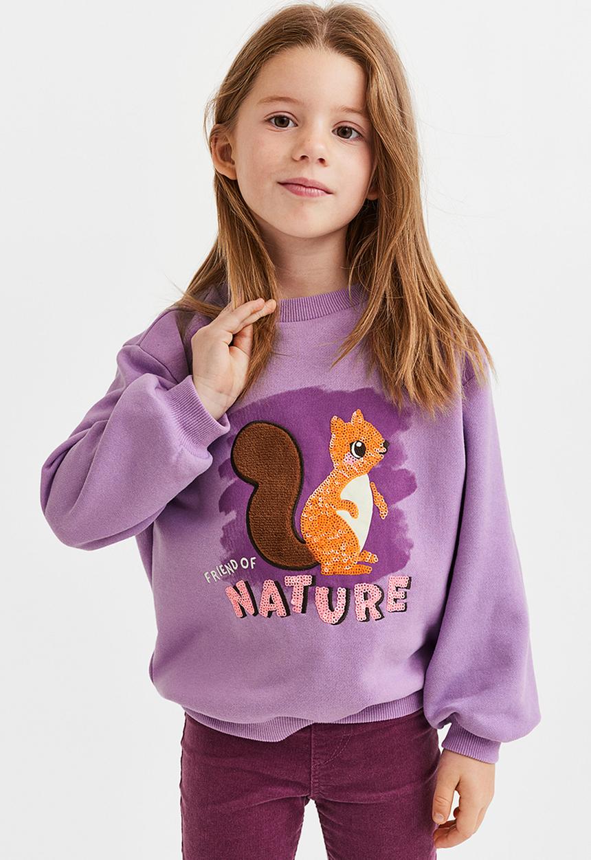 H&M - Sweatshirt - purple/squirrel