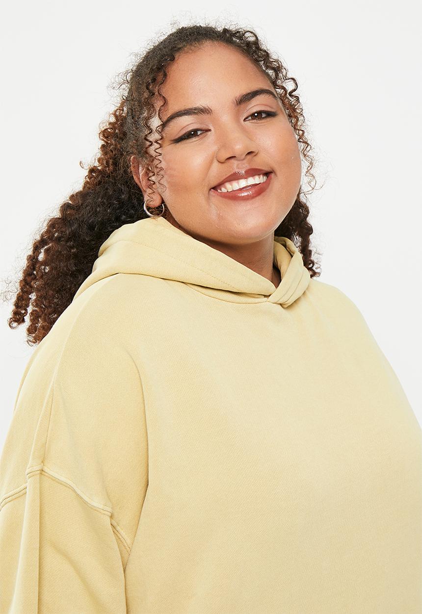 Cotton On - Plus classic washed hoodie - washed light sand 