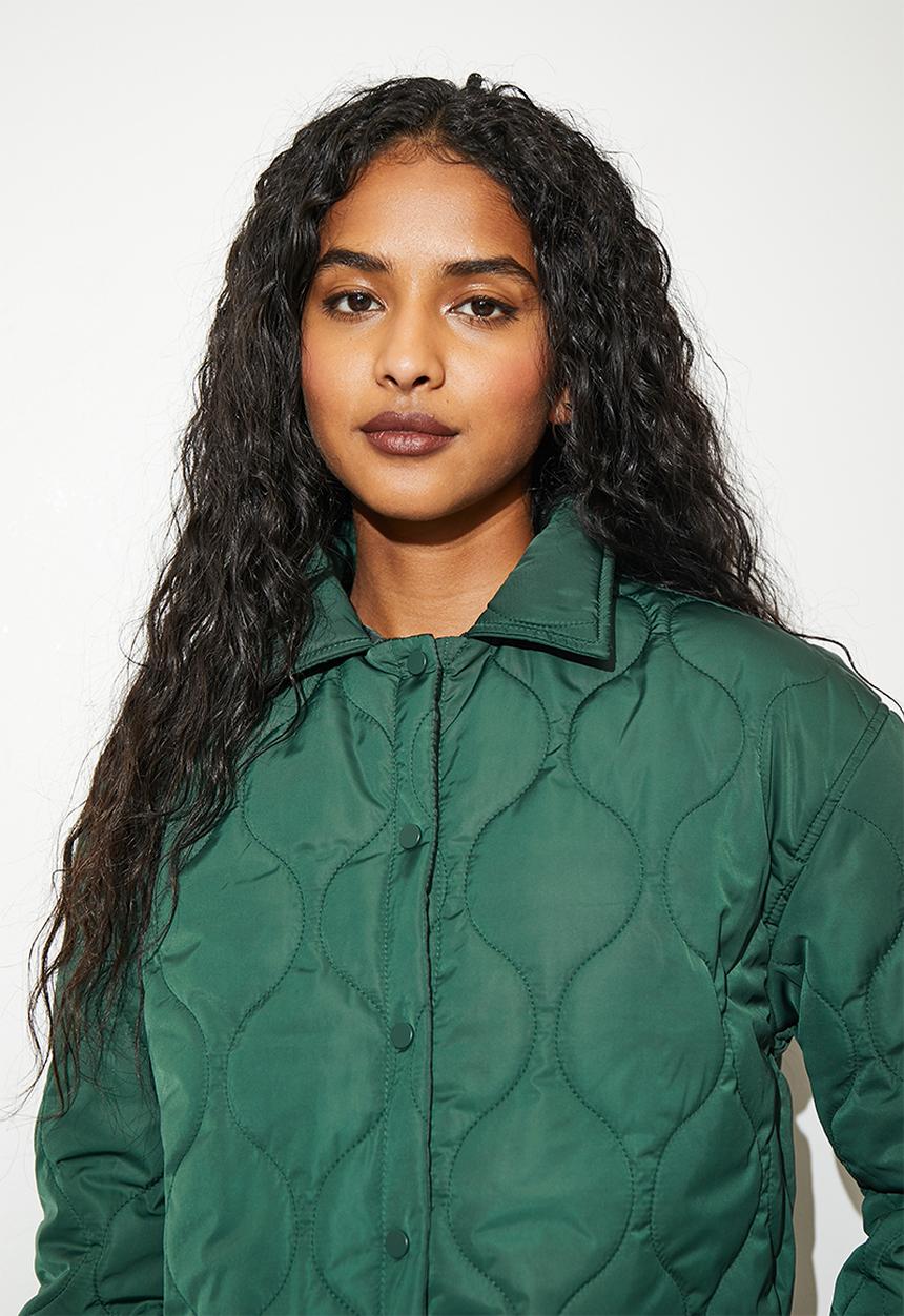 Superbalist - Quilted overshirt - emerald green