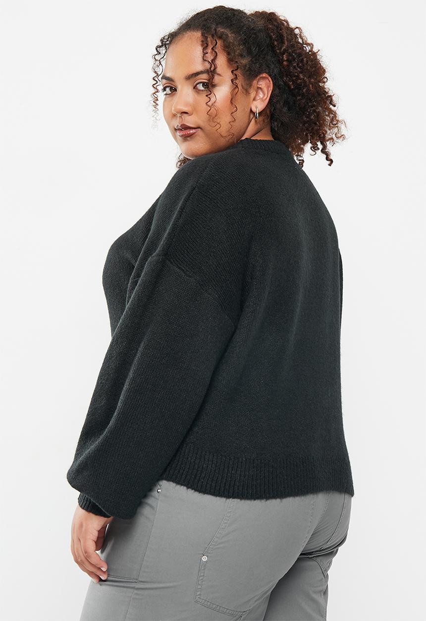 Cotton On - Plus blondie crew pullover - black 