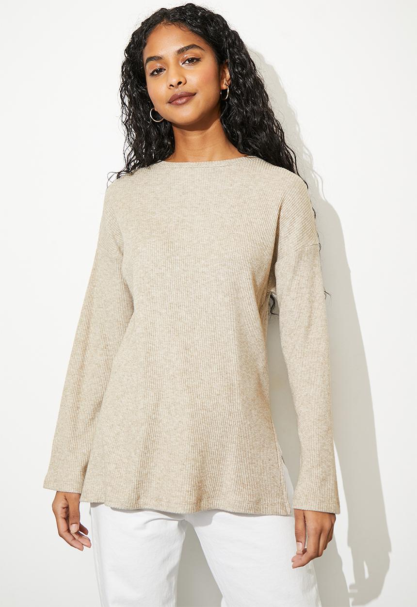 Superbalist - High neck with bell sleeve - stone