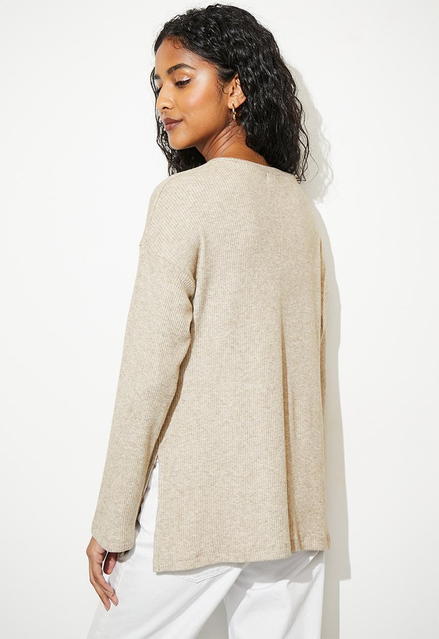 Superbalist - High neck with bell sleeve - stone