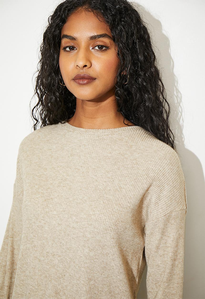 Superbalist - High neck with bell sleeve - stone