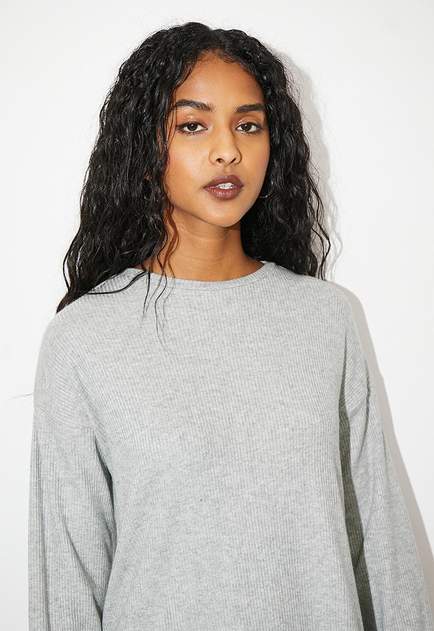 Superbalist - High neck with bell sleeve - grey
