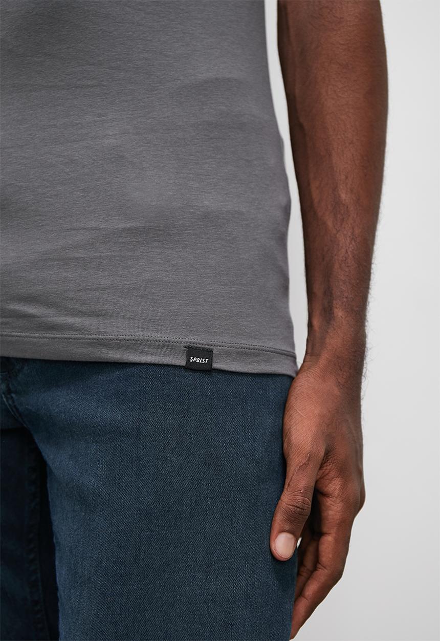 Superbalist - Rico muscle fit golfer - charcoal melange