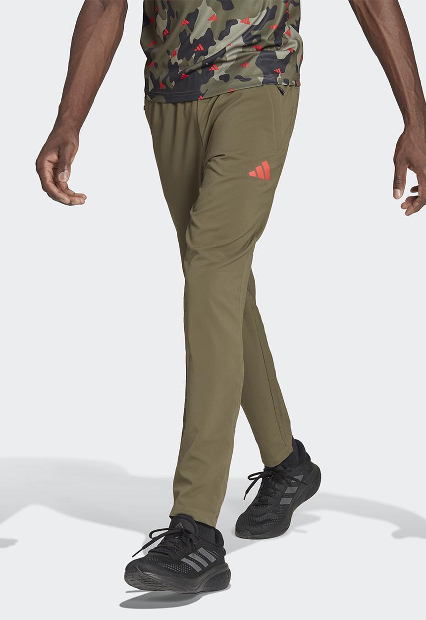 adidas Performance - Tr-es+ bl pant - olive strata & bright red
