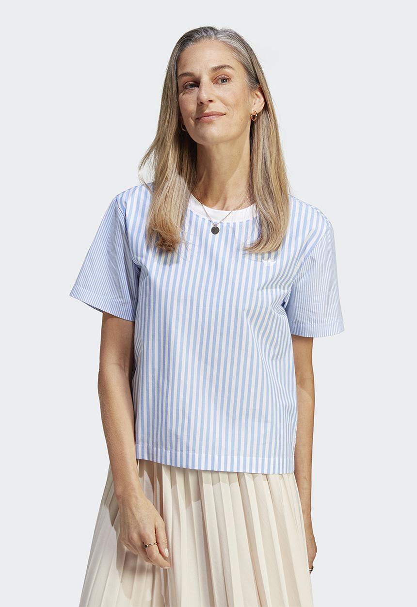 adidas Originals - Ess T-shirt - white & blue fusion