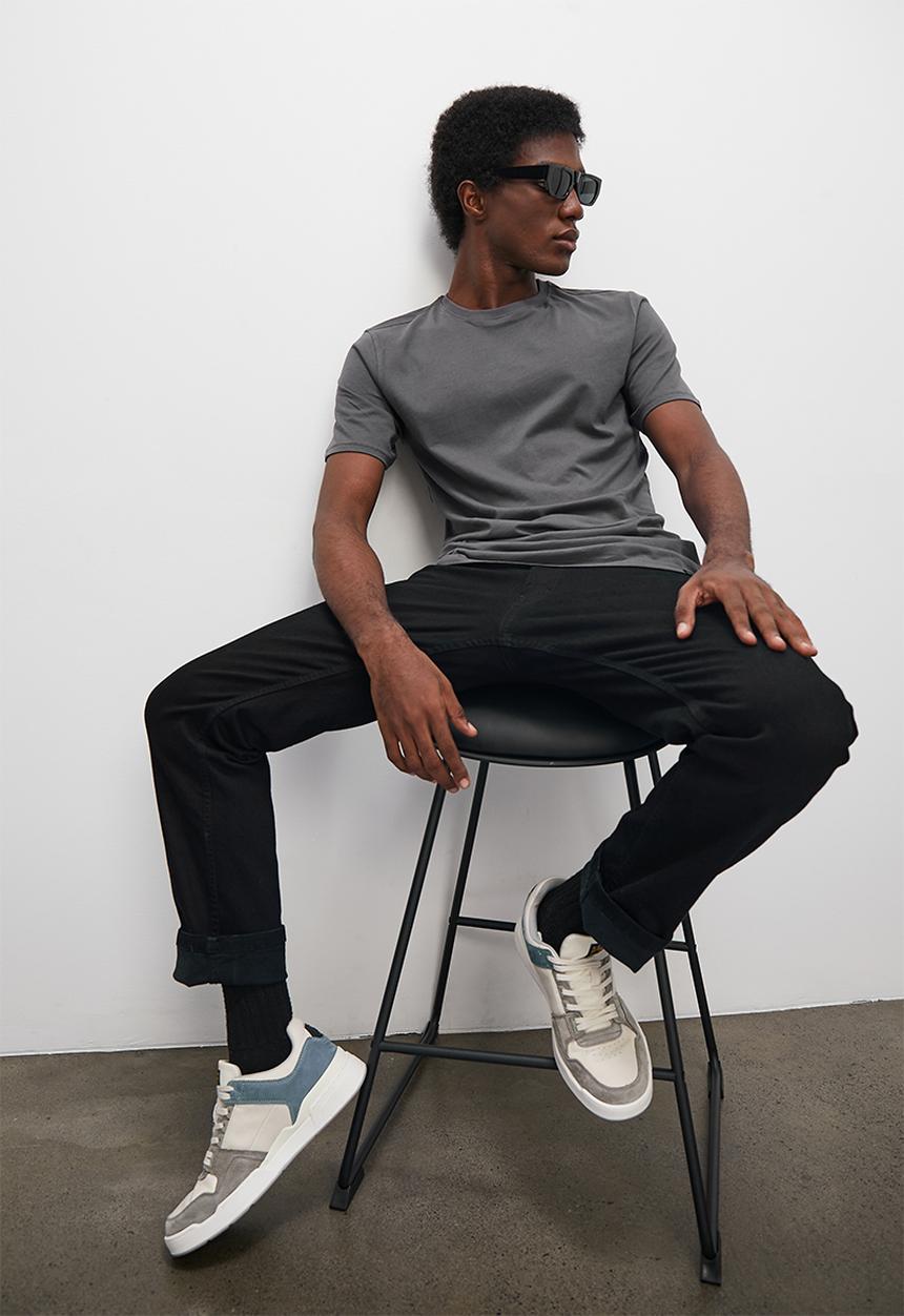 Superbalist - Nate organic crew neck tee - dark grey