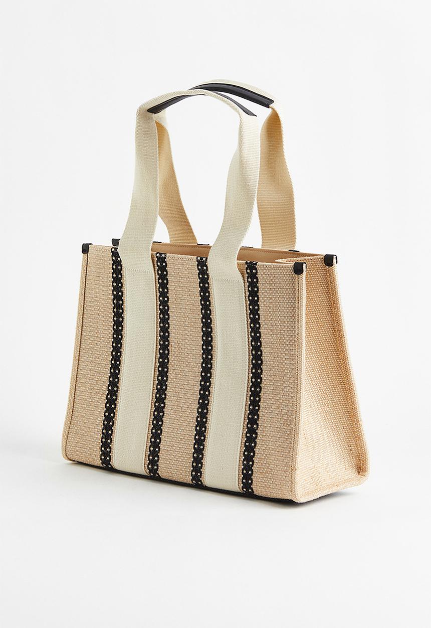 H&M - Jute-blend shopper - beige