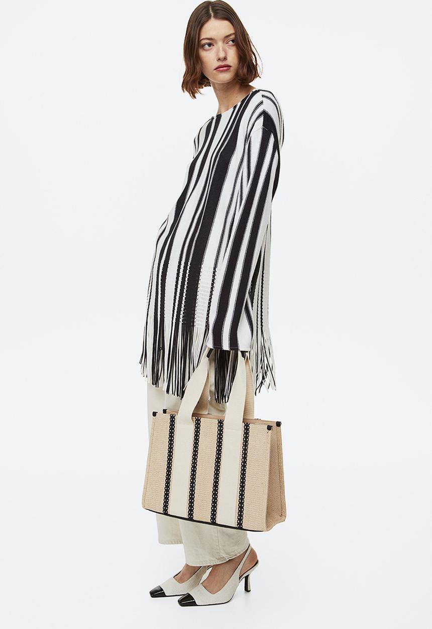 H&M - Jute-blend shopper - beige