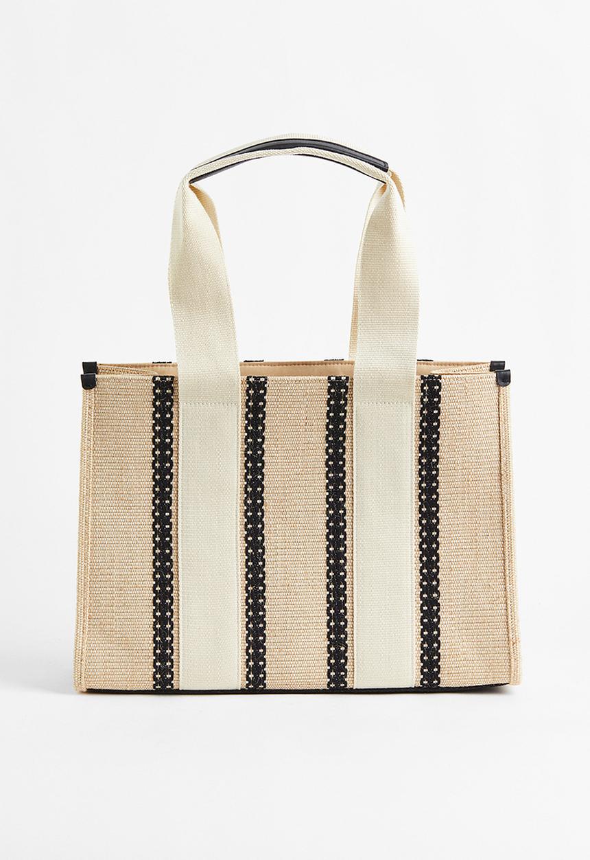 H&M - Jute-blend shopper - beige