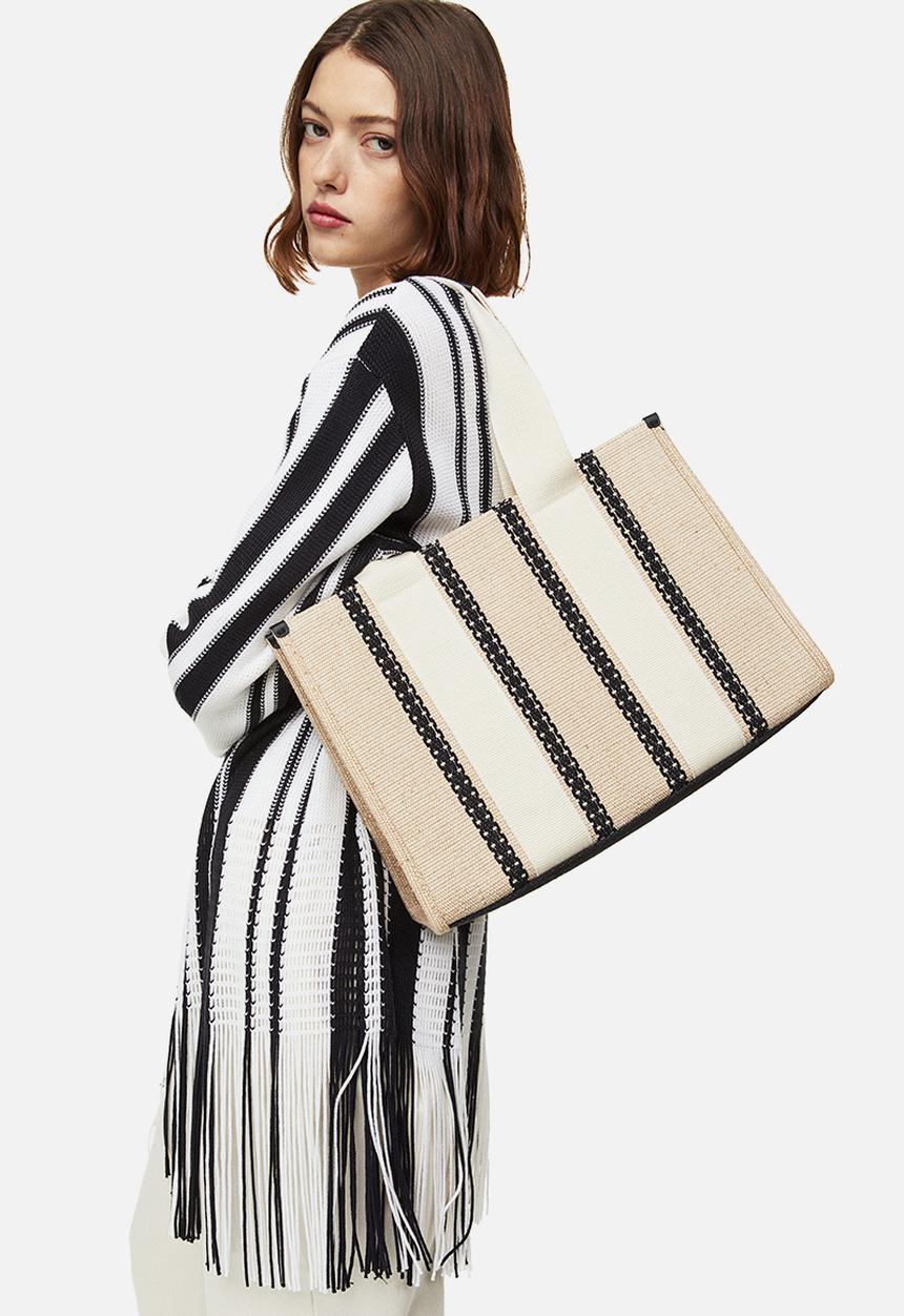 H&M - Jute-blend shopper - beige