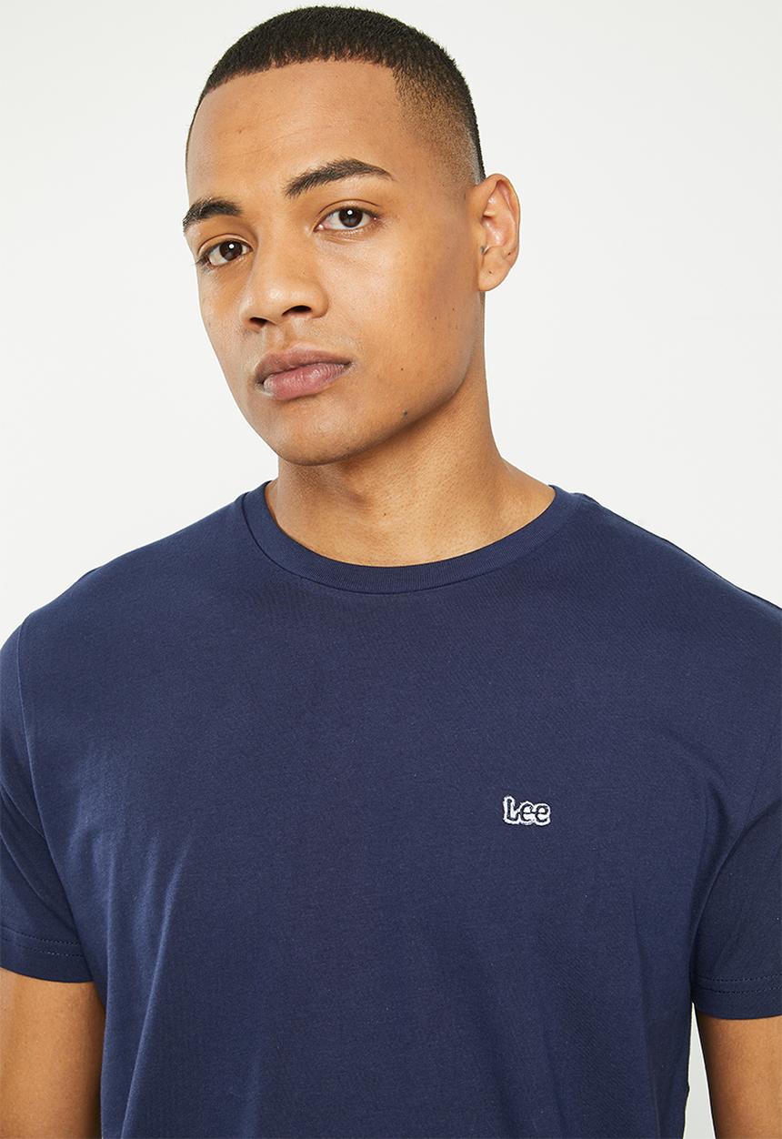 Lee  - Embroidered badge t - navy