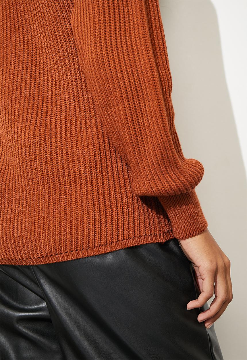 Superbalist - Tonal stripe funnel - tobacco